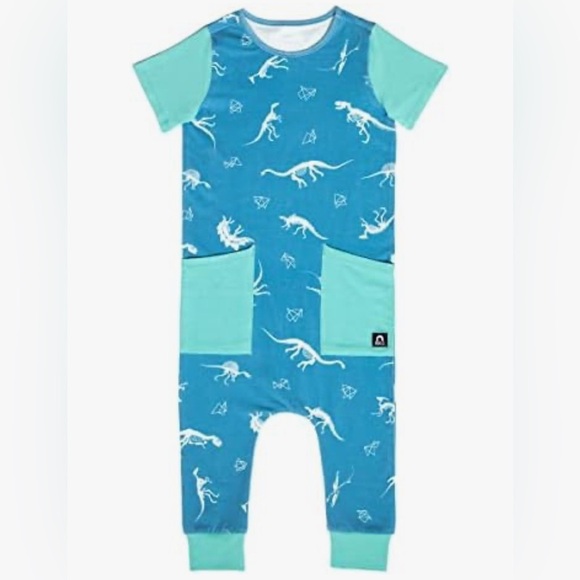 Rags to Raches Dinosaurs Romper Skeletons - Picture 1 of 6